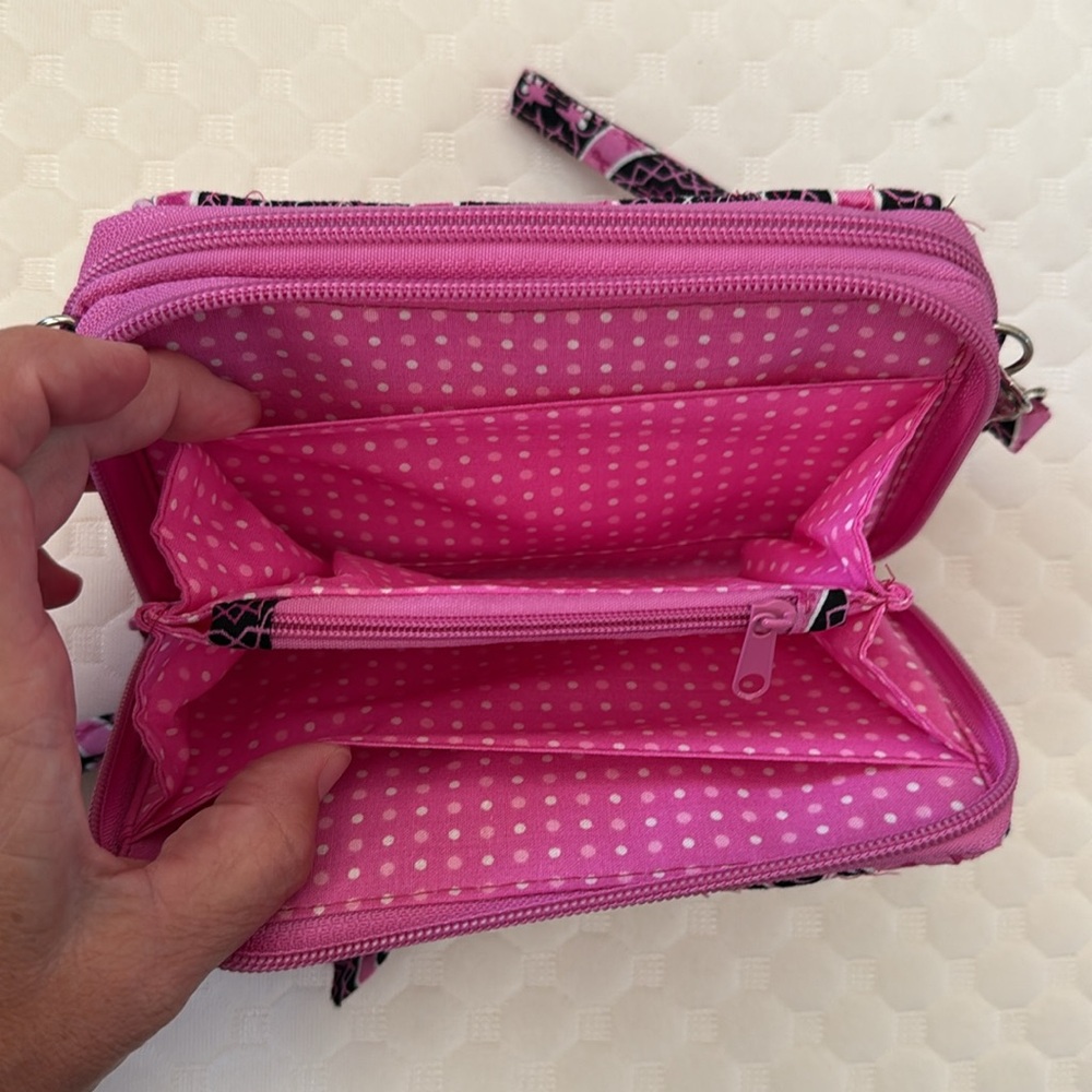 NEW Breast Cancer 2 Zipper- 21 Compartment Wristlet - Picture 9 of 14
